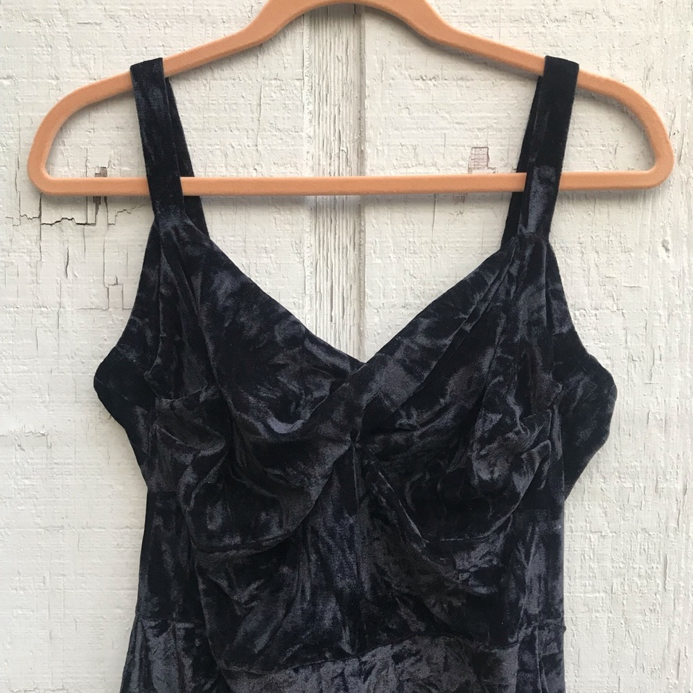 Tatyana black velvet wiggle dress. XL